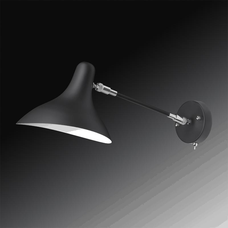 Lightstar 764607 (MВ14003041-1А) Бра MANTI 1х40W E14 Black, шт lightstar 764604 mв14003041 1а бра manti 1х40w e14 chrome шт