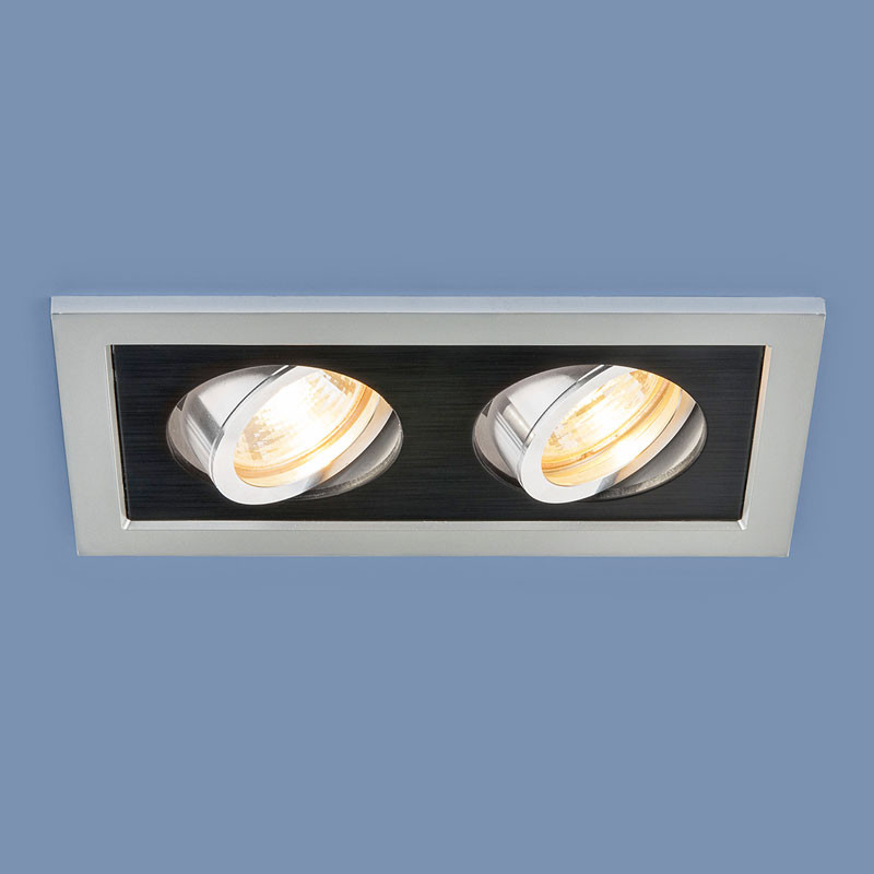 Встраиваемый светильник Elektrostandard 1031/2 MR16 SL/BK серебро/черный