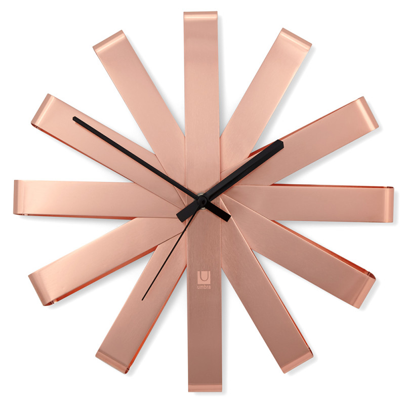 Umbra Часы настенные ribbon медь umbra