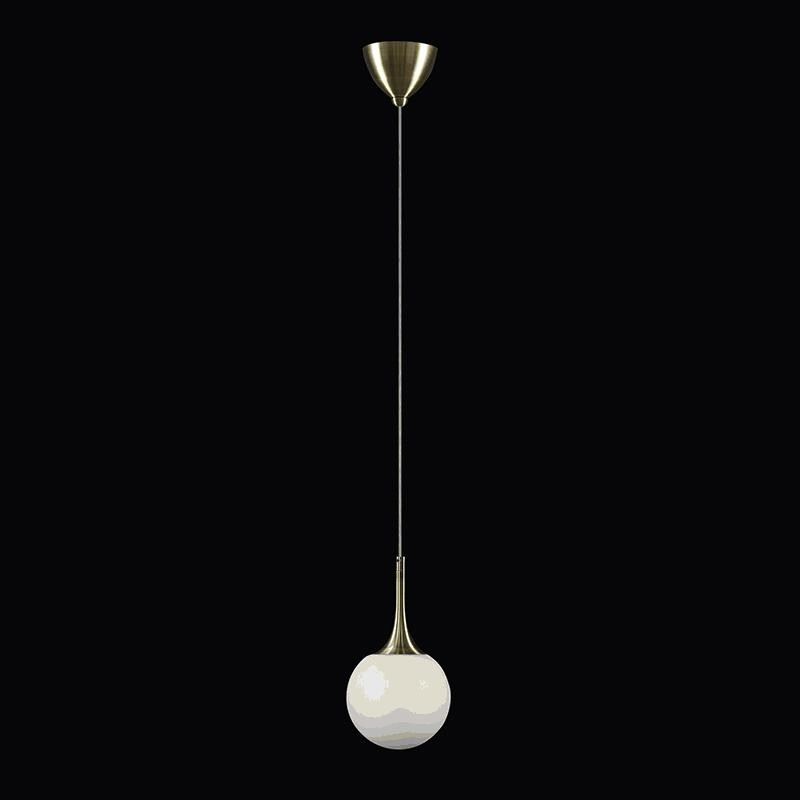 Lightstar 813011 (MD5085-1EB) Подвес GLOBO 1х40W E14 electroplating bronze/white, шт погремушки globo игрушка подвес