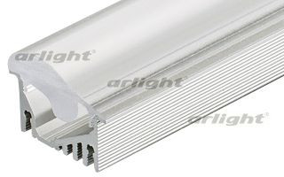 Фото Arlight Профиль с экраном ALU-ASYMETRIC-2000 ANOD+FROST LENS. Купить с доставкой