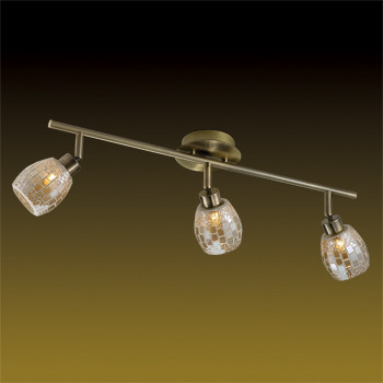Фото Odeon Light 2166/3W ODL11 771 мозаика/золотистый Подсветка  G9 3*40W 220V GLOSSE. Купить с доставкой