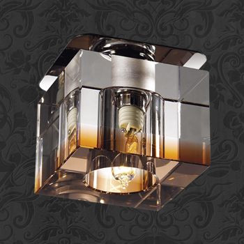 Фото Novotech 369297 NT09 215 янтарный хрусталь Встраиваемый светильник G9 40W 220V AQUARELLE. Купить с доставкой
