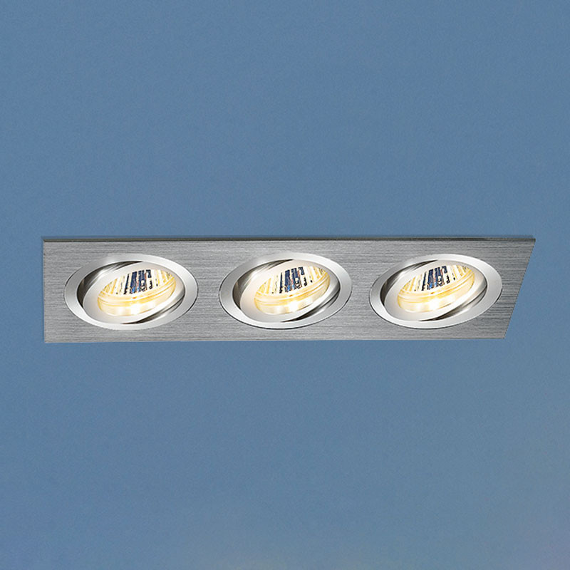 Встраиваемый светильник Elektrostandard 1011/3 CH (хром) светильник встраиваемый g5 3 хром сатинированный 50 вт ip23 elektrostandard vaive a030079