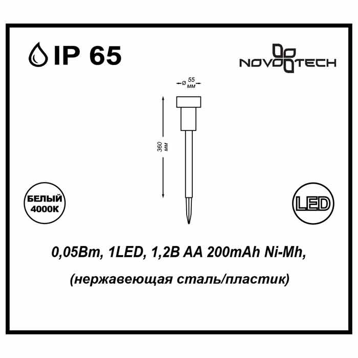 Грунтовый светильник Novotech 357205