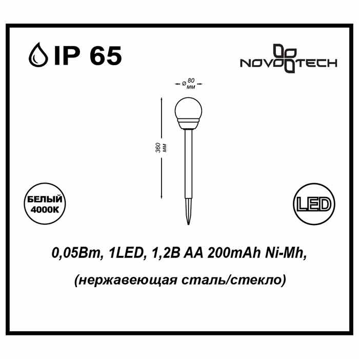 Грунтовый светильник Novotech 357207