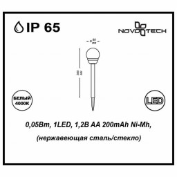 Грунтовый светильник Novotech 357208