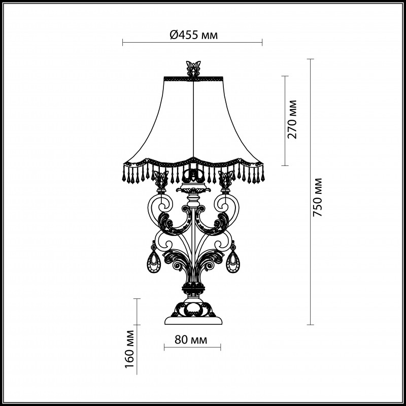 Настольная лампа Odeon Light 2431/1T