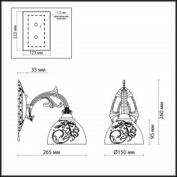 Бра Odeon Light 2542/1W