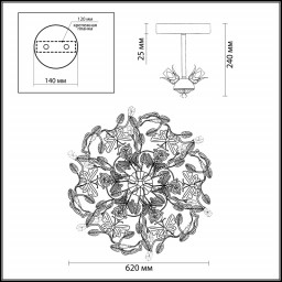 Накладная люстра Odeon Light 2584/5