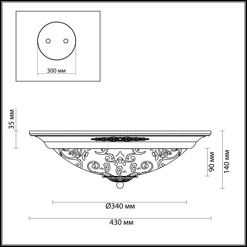 Накладной светильник Odeon Light 2671/3C