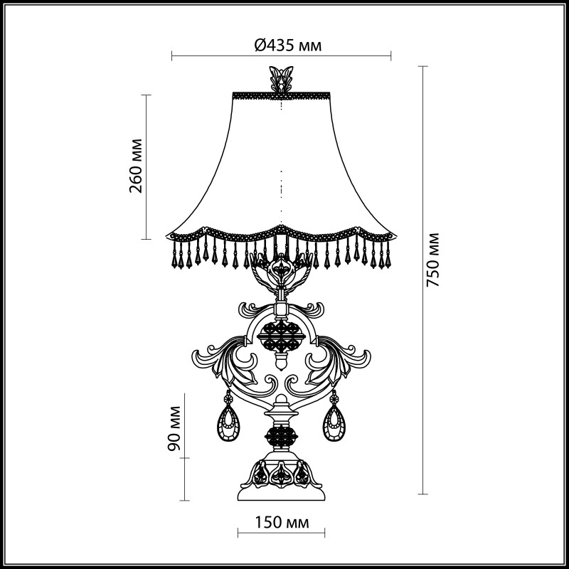 Настольная лампа Odeon Light 2802/1T