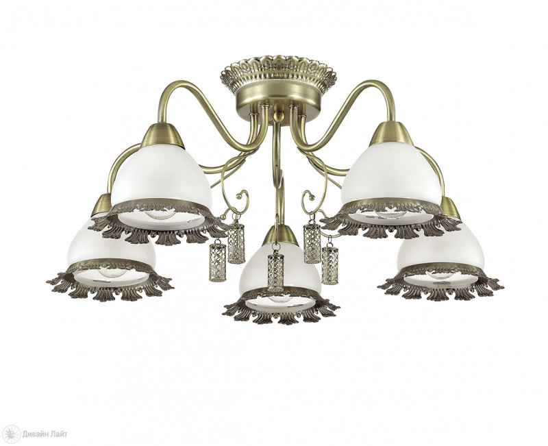Фото LUMION 3458/5C LN17 000 бронзовый/стекло/декор.металл Люстра потолочная E14 5*40W 220V CLOVISSA. Купить с доставкой