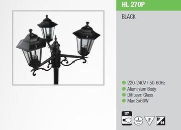 Садово-парковый светильник Horoz Electric 075-012-0005