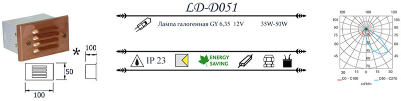 Светильник для ступеней LD-Lighting LD-D051