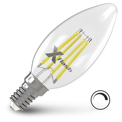Фото X-Flash Лампа LED димм. X-Flash XF-E14-FLD-C35-4W-2700K-230V (арт.48694). Купить с доставкой