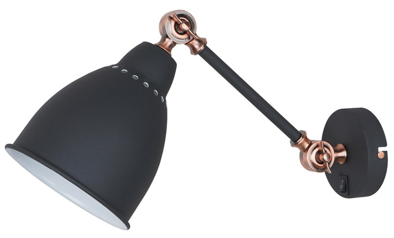 светильник настенный бра arte lamp a2054ap 1ab braccio Бра ARTE Lamp A2054AP-1BK
