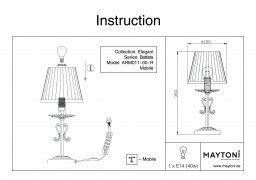 Настольная лампа Maytoni RC011-TL-01-R