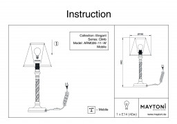 Настольная лампа Maytoni ARM026-11-W