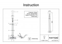 Садово-парковый светильник Maytoni S106-80-51-N