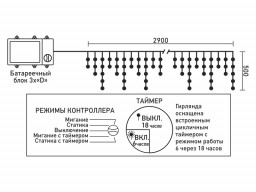 Светодиодная бахрома Laitcom ECC100-10-8B