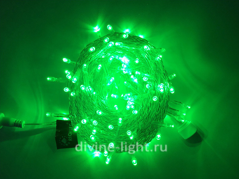 Светодиодная нить Rich LED RL-S10C-220V-T/G светодиодная гирлянда 100 led ip54 для улицы и помещения провод прозрачный свечение постоянное rl s10c 220v t m