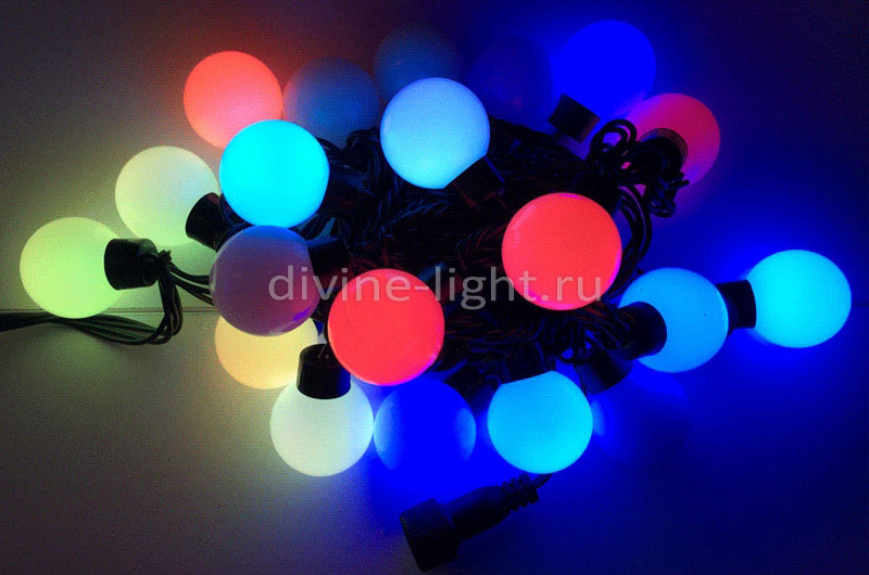 Светодиодная гирлянда Rich LED RL-T5-20C-40B-B/RGB led fpc 3528 135 20m 12v b светодиод гирлянда синяя 135 led smd3528 20м 12v