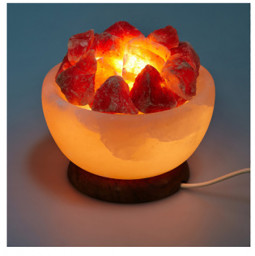 Настольная лампа Экология XXI-Века Соляная лампа "Ваза с камнями" в соляной чаше стандартная