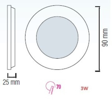 Светодиодная панель Horoz Electric 056-003-0003 3W 2700K