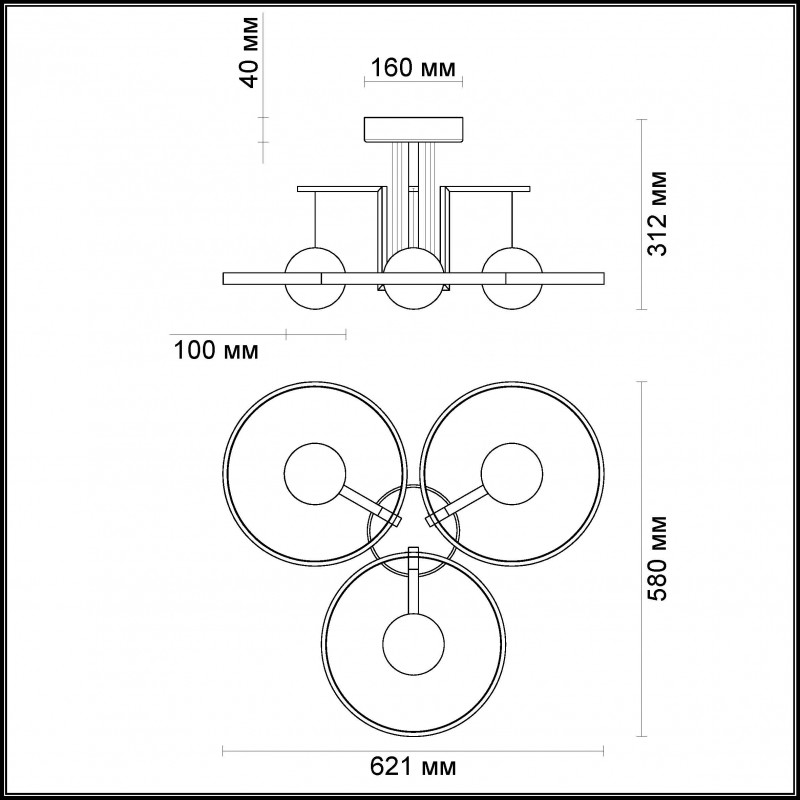 Люстра на штанге Odeon Light 4031/40CL