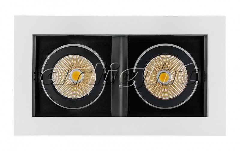Arlight Светильник CL-KARDAN-S180x102-2x9W Warm (WH-BK, 38 deg) starfit bk 102 racer