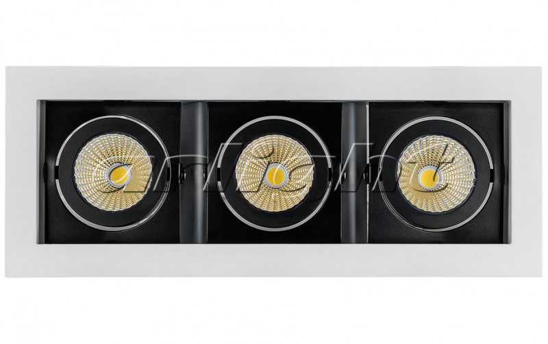 Arlight Светильник CL-KARDAN-S260x102-3x9W Warm (WH-BK, 38 deg) starfit bk 102 racer
