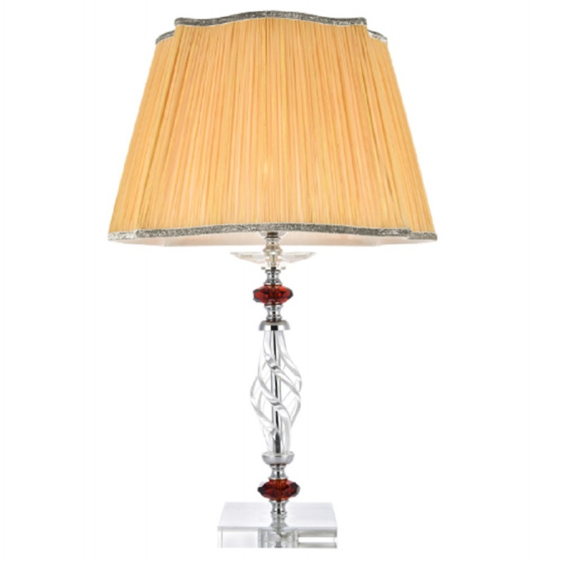 цена Настольная лампа Crystal Lux CATARINA LG1 GOLD/TRANSPARENT-COGNAC