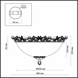 Накладной светильник Odeon Light 2431/3C