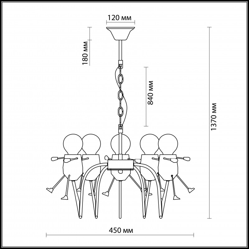 Детская люстра Odeon Light 2582/5