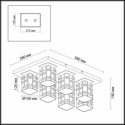 Накладная люстра Odeon Light 2615/6C