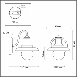 Бра LUMION 3468/1W