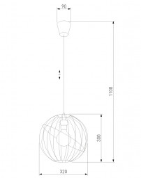 Подвесной светильник TK Lighting 1626 Orbita Black 1