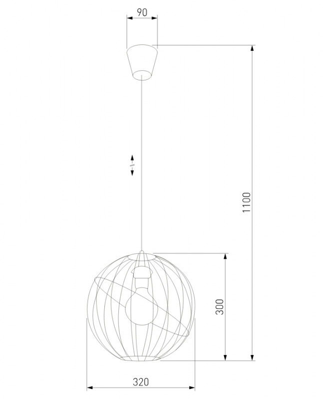 Подвесной светильник TK Lighting 1630 Orbita White 1