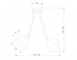 Люстра на штанге TK Lighting 2174 Techno