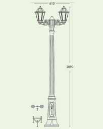 Садово-парковый светильник Fumagalli E22.156.S20.AXE27