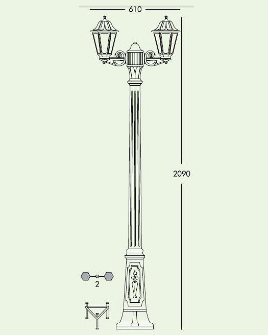 Садово-парковый светильник Fumagalli E22.156.S20.AXE27