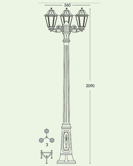 Садово-парковый светильник Fumagalli E22.156.S30.AXE27