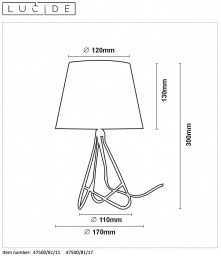 Настольная лампа LUCIDE 47500/81/17