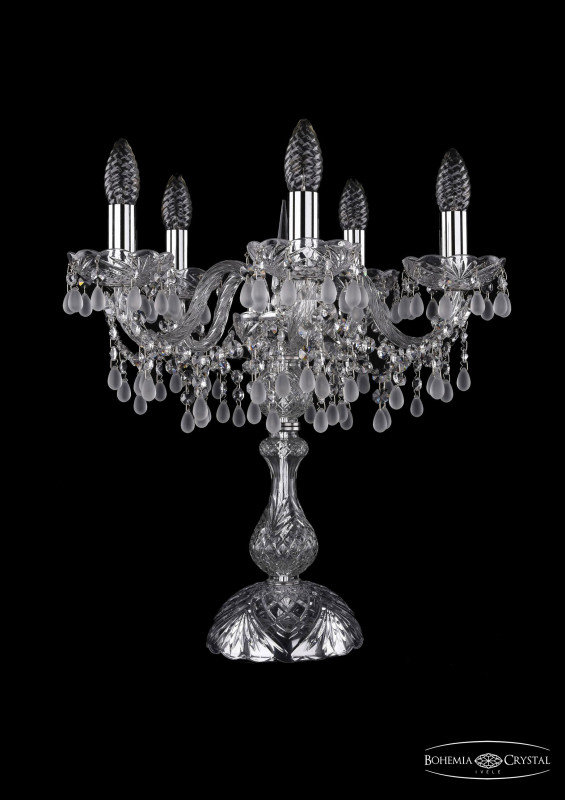 Настольная лампа Bohemia Ivele Crystal 1410L/5/141-47/Ni/V0300