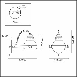 Спот Odeon Light 3807/1W