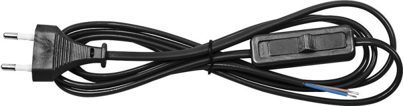 Сетевой шнур с выключателем, 230V 1.9м черный, KF-HK-1 Feron 23050