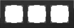 Рамка Werkel WL11-Frame-03 (черный алюминий) рамка 1п werkel wl11 frame 01 aluminium