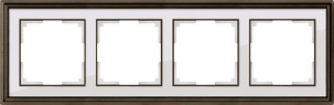 Рамка Werkel WL17-Frame-04 (бронза/белый) рамка werkel wl17 frame 02 рамка на 2 поста бронза черный