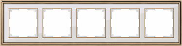 Рамка Werkel WL17-Frame-05 (золото/белый) рамка werkel wl17 frame 02 рамка на 2 поста бронза черный